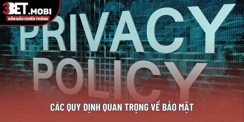 Các quy định quan trọng về bảo mật Các quy định quan trọng về bảo mật