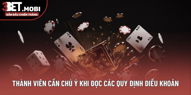Thành viên cần chú ý khi đọc các quy định điều khoản Thành viên cần chú ý khi đọc các quy định điều khoản